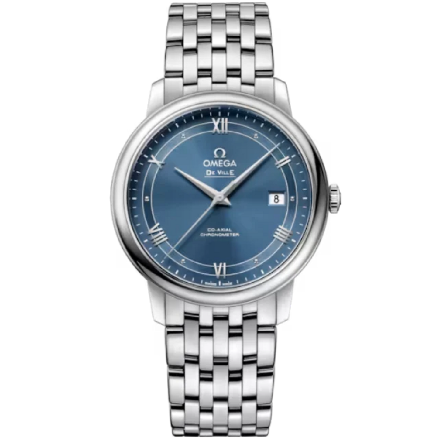 DE VILLE PRESTIGE 39 MM STAINLESS STEEL WITH BLUE DIAL