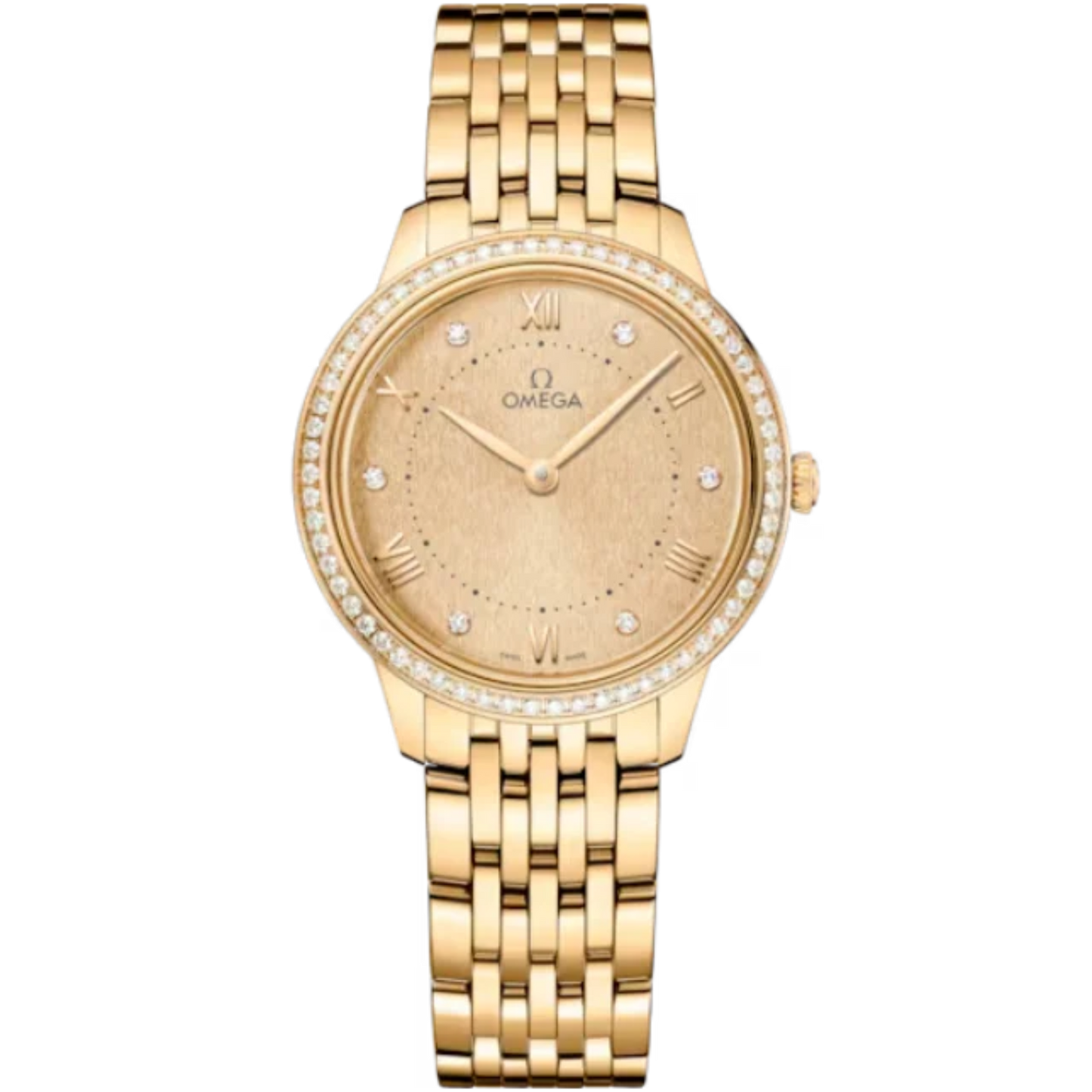 DE VILLE PRESTIGE 30 MM YELLOW GOLD WITH YELLOW DIAL