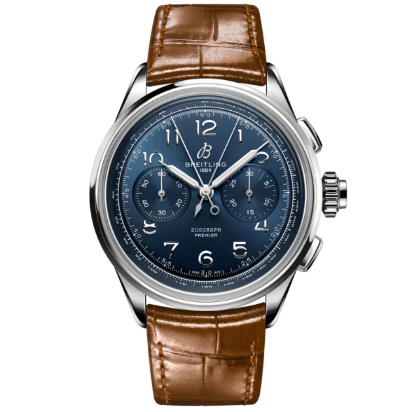 PREMIER B15 DUOGRAPH 42 MM STAINLESS STEEL WITH BLUE DIAL