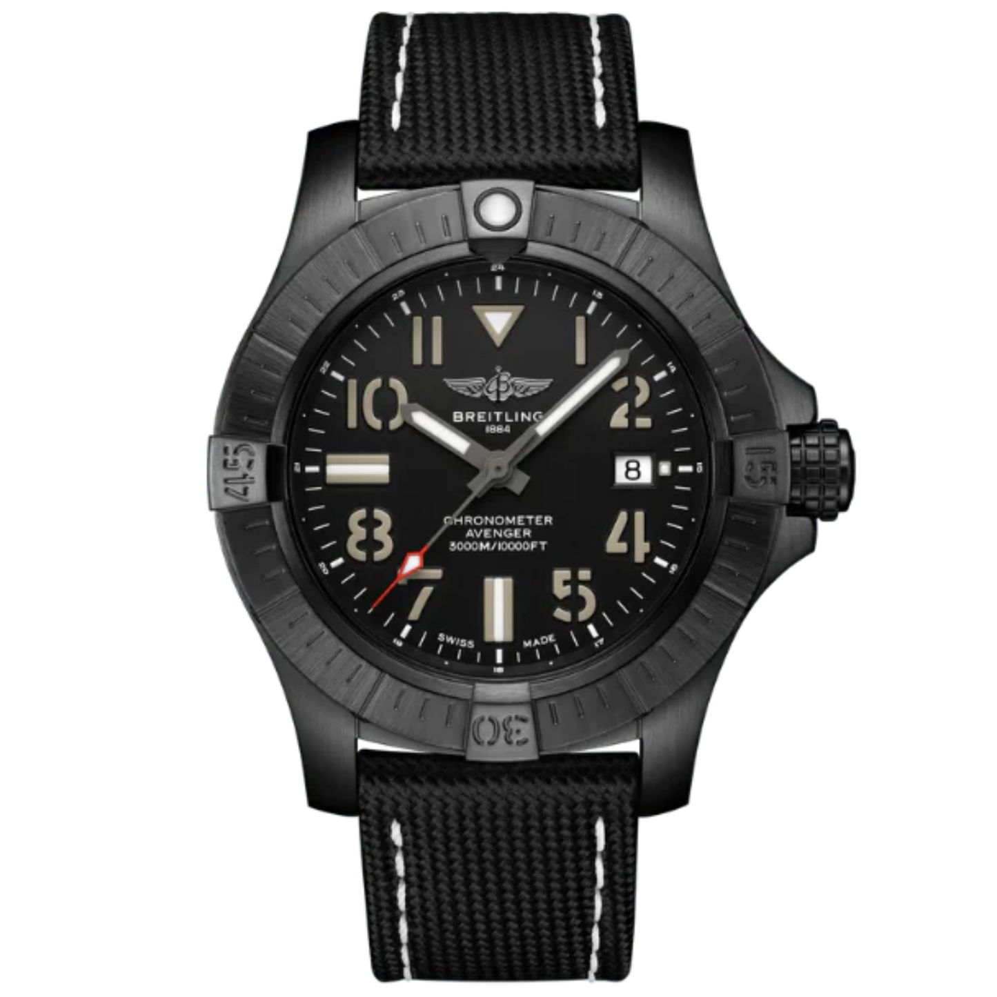 AVENGER AUTOMATIC SEAWOLF NIGHT MISSION 45 MM DLC-COATED TITANIUM WITH BLACK DIAL