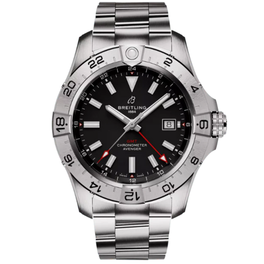 AVENGER AUTOMATIC GMT 44 MM STAINLESS STEEL WITH BLACK DIAL