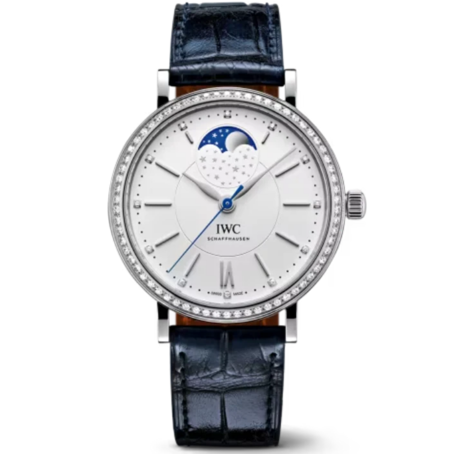 PORTOFINO AUTOMATIC MOON PHASE 37 MM STAINLESS STEEL WITH WHITE DIAL