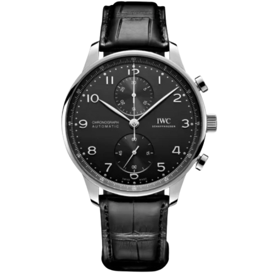 PORTUGIESER CHRONOGRAPH 41 MM STAINLESS STEEL WITH BLACK DIAL