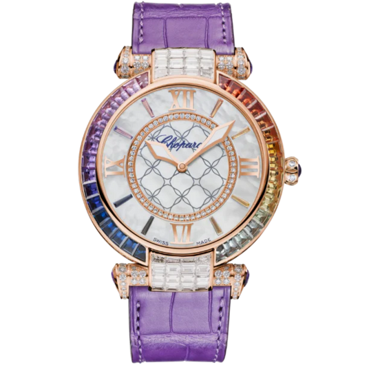 IMPERIALE JOAILLERIE RAINBOW 36 MM ETHICAL ROSE GOLD WITH MOTHER OF PEARL DIAL