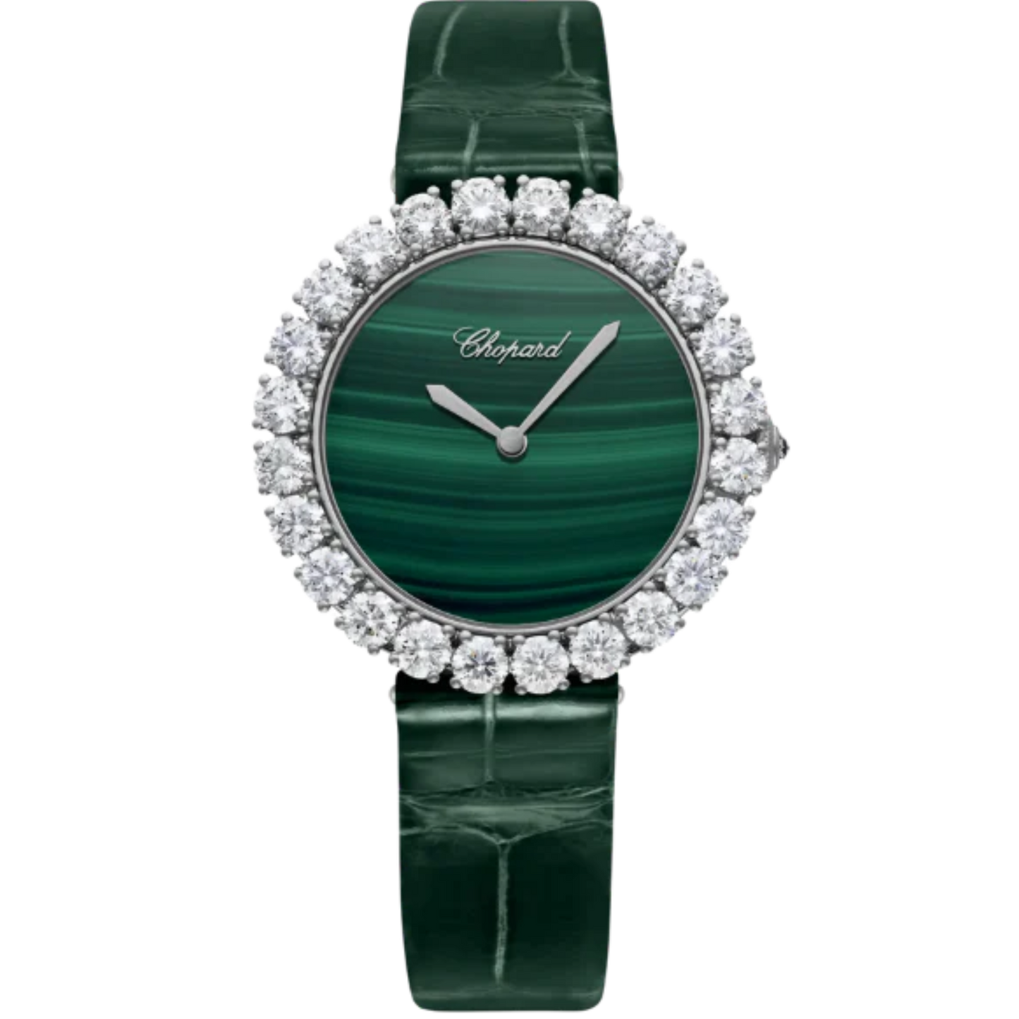 L'HEURE DU DIAMANT VINTAGE 36 MM ETHICAL WHITE GOLD WITH GREEN DIAL