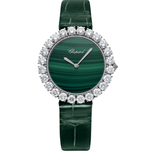 L'HEURE DU DIAMANT VINTAGE 36 MM ETHICAL WHITE GOLD WITH GREEN DIAL