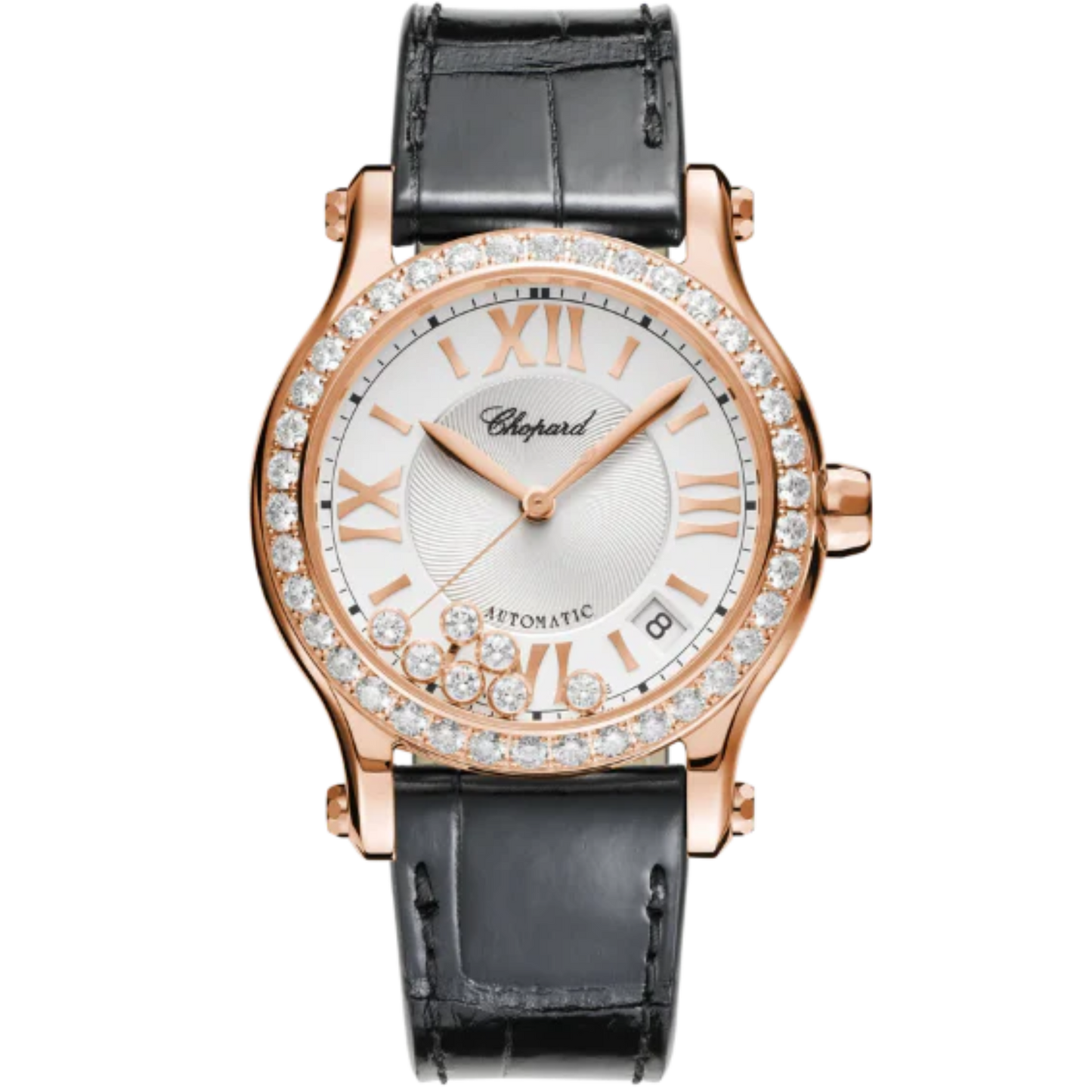 HAPPY SPORT 36 MM ETHICAL ROSE GOLD WITH SILVER DIAL