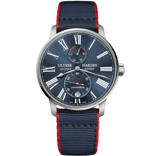MARINE TORPILLEUR 42 MM STAINLESS STEEL WITH BLUE DIAL