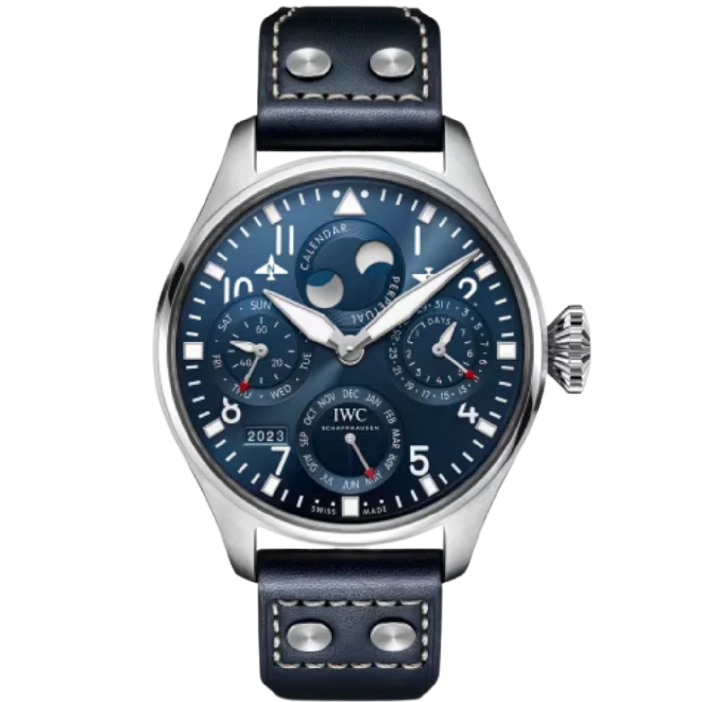 BIG PILOT’S WATCH PERPETUAL CALENDAR 46 MM STAINLESS STEEL WITH BLUE DIAL