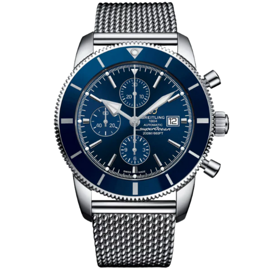 SUPEROCEAN HERITAGE CHRONOGRAPH 46 MM STAINLESS STEEL WITH BLUE DIAL