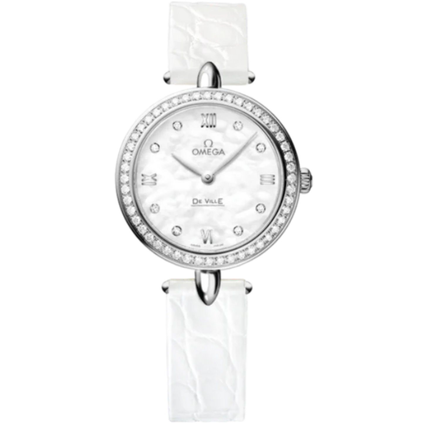 DE VILLE PRESTIGE DEWDROP 27 MM STAINLESS STEEL WITH MOTHER OF PEARL DIAL