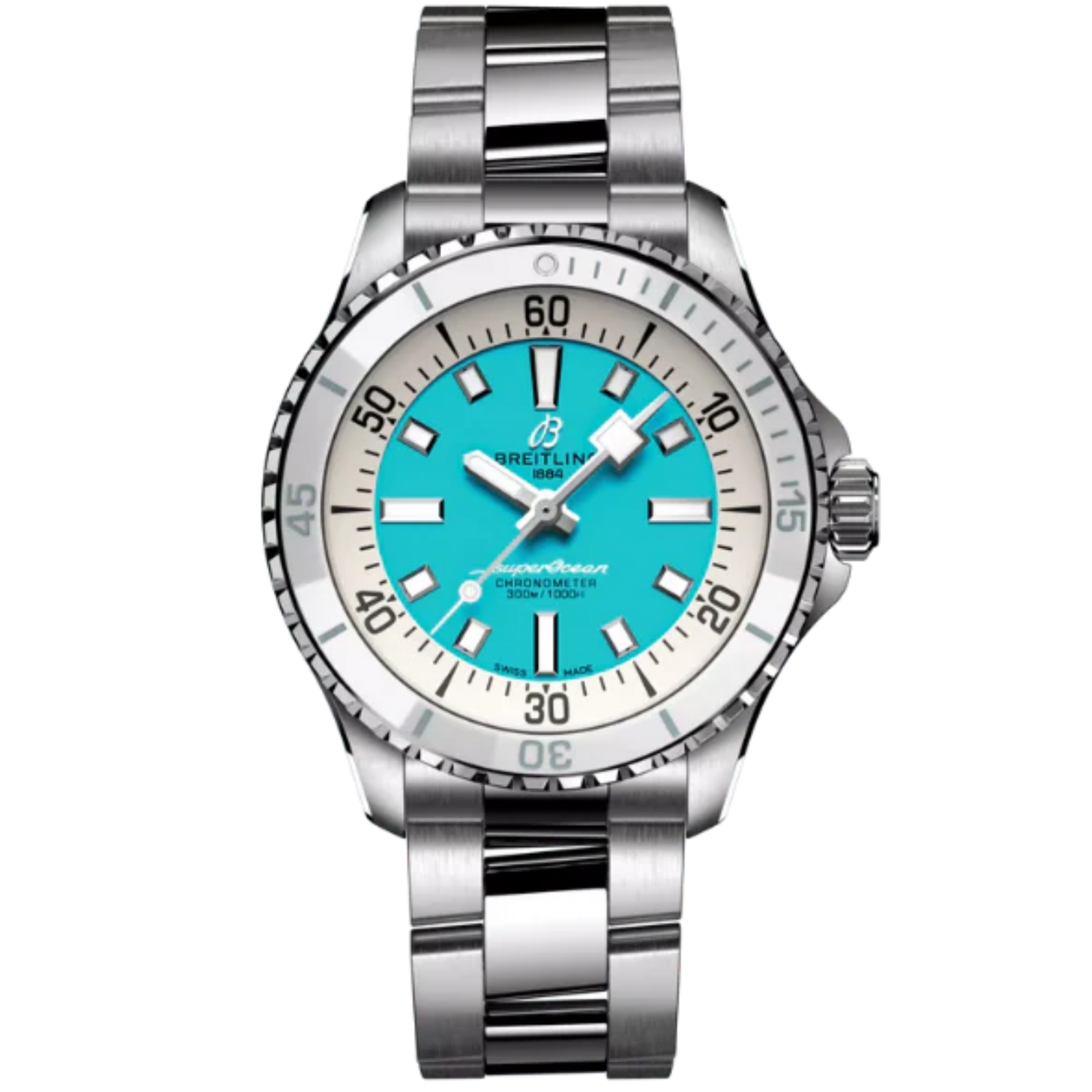 SUPEROCEAN AUTOMATIC 36 MM STAINLESS STEEL WITH TURQUOISE DIAL