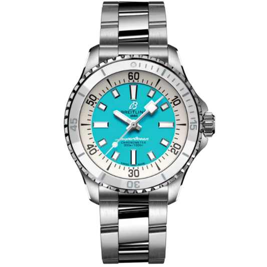 SUPEROCEAN AUTOMATIC 36 MM STAINLESS STEEL WITH TURQUOISE DIAL