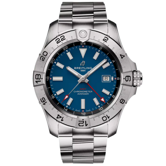 AVENGER AUTOMATIC GMT 44 MM STAINLESS STEEL WITH BLUE DIAL