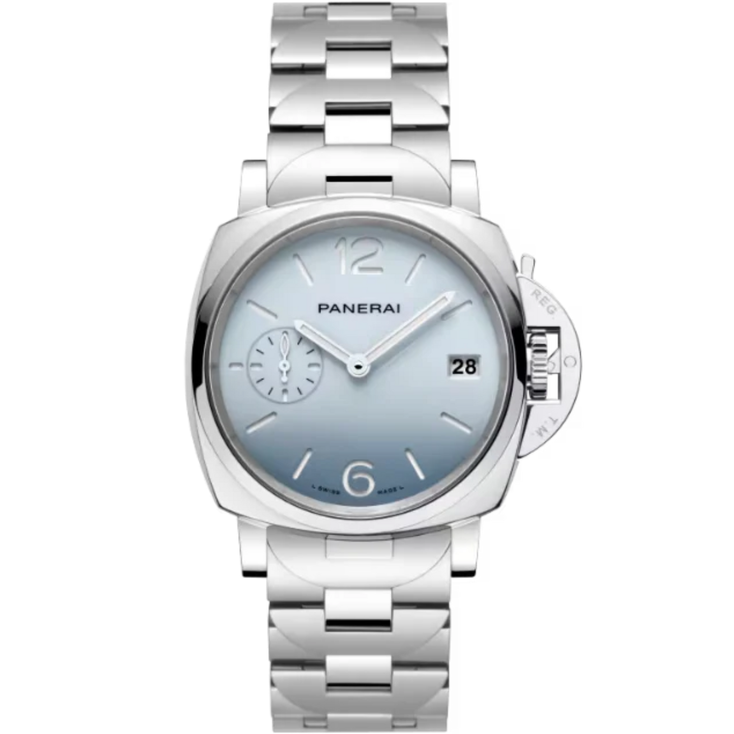 LUMINOR DUE PASTELLO PAM01309 38 MM STAINLESS STEEL WITH BLUE DIAL