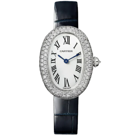 BAIGNOIRE DE CARTIER 32 MM 18K WHITE GOLD WITH SILVER DIAL