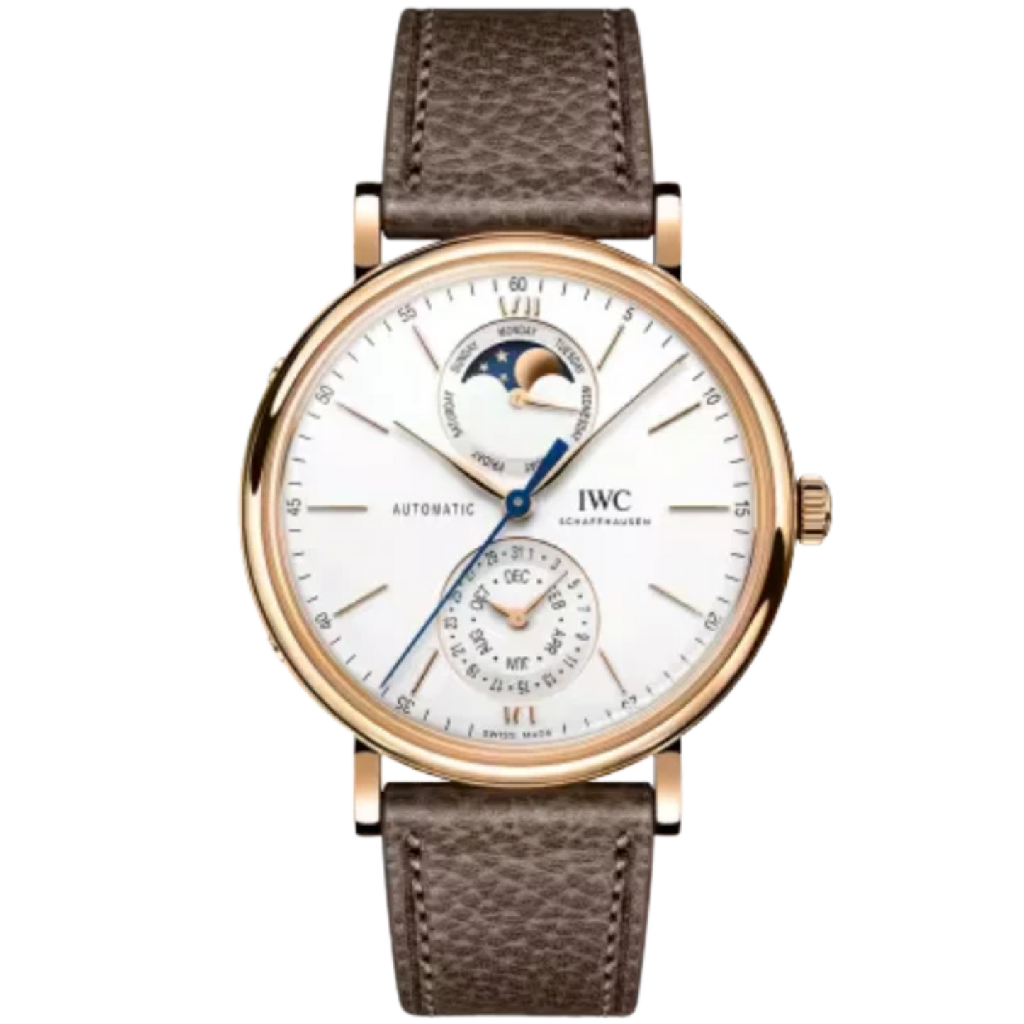 PORTOFINO COMPLETE CALENDAR 41 MM GOLD WITH WHITE DIAL