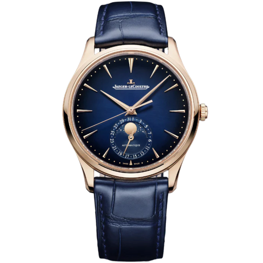 MASTER ULTRA THIN MOON 39 MM 18K ROSE GOLD WITH BLUE SUNRAY BRUSHED DIAL