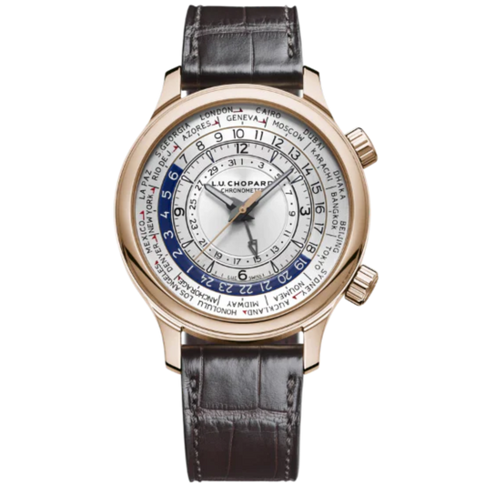 L.U.C TIME TRAVELER ONE 42 MM ETHICAL ROSE GOLD WITH SILVER DIAL