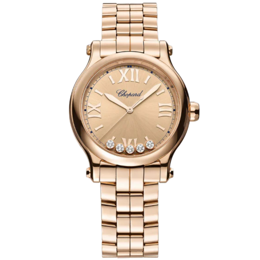 HAPPY SPORT 33 MM ETHICAL ROSE GOLD WITH GOLD DIAL