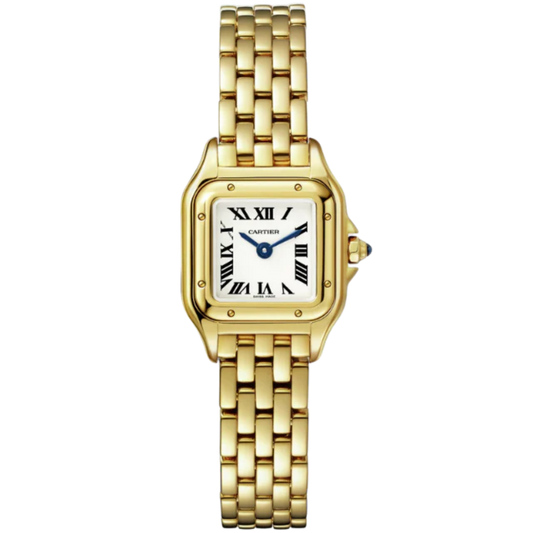 PANTHERE DE CARTIER 25 MM YELLOW GOLD WITH SILVER DIAL