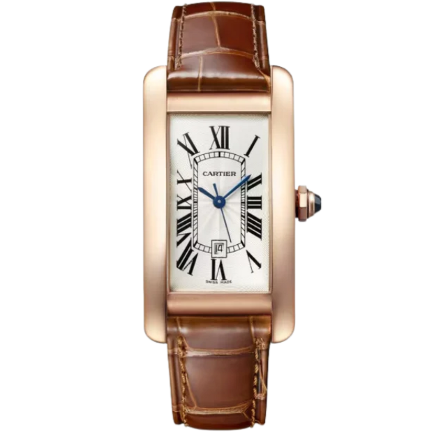 TANK 42 mm AMÉRICAINE WATCH SILVER 18K ROSE GOLD