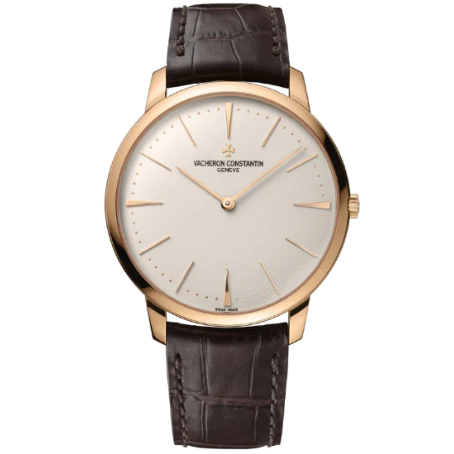 PATRIMONY MANUAL WINDING 40 MM PINK GOLD WITH WHITE COPPER DIAL