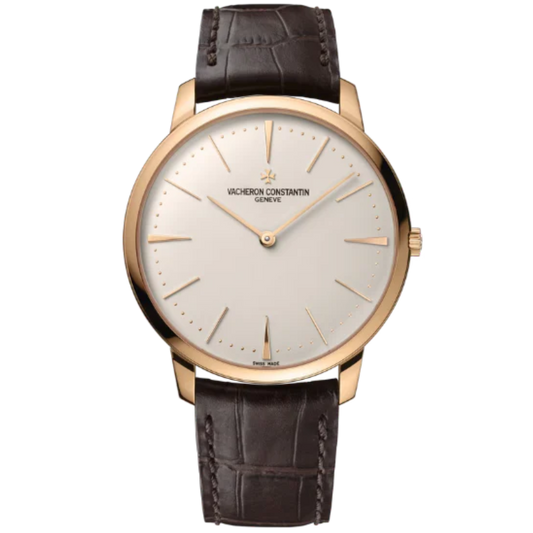 PATRIMONY MANUAL WINDING 40 MM PINK GOLD WITH WHITE COPPER DIAL
