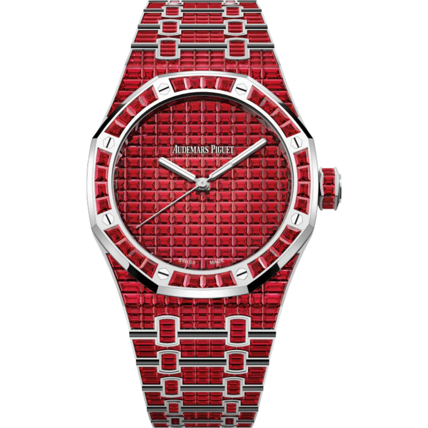 Royal Oak Selfwinding Ruby 50th Anniversary 41MM 18-Carat White Gold Bracelet Set 18-Carat White Gold Dial Set 18-Carat White Gold Case Set With Baguette-Cut Rubies