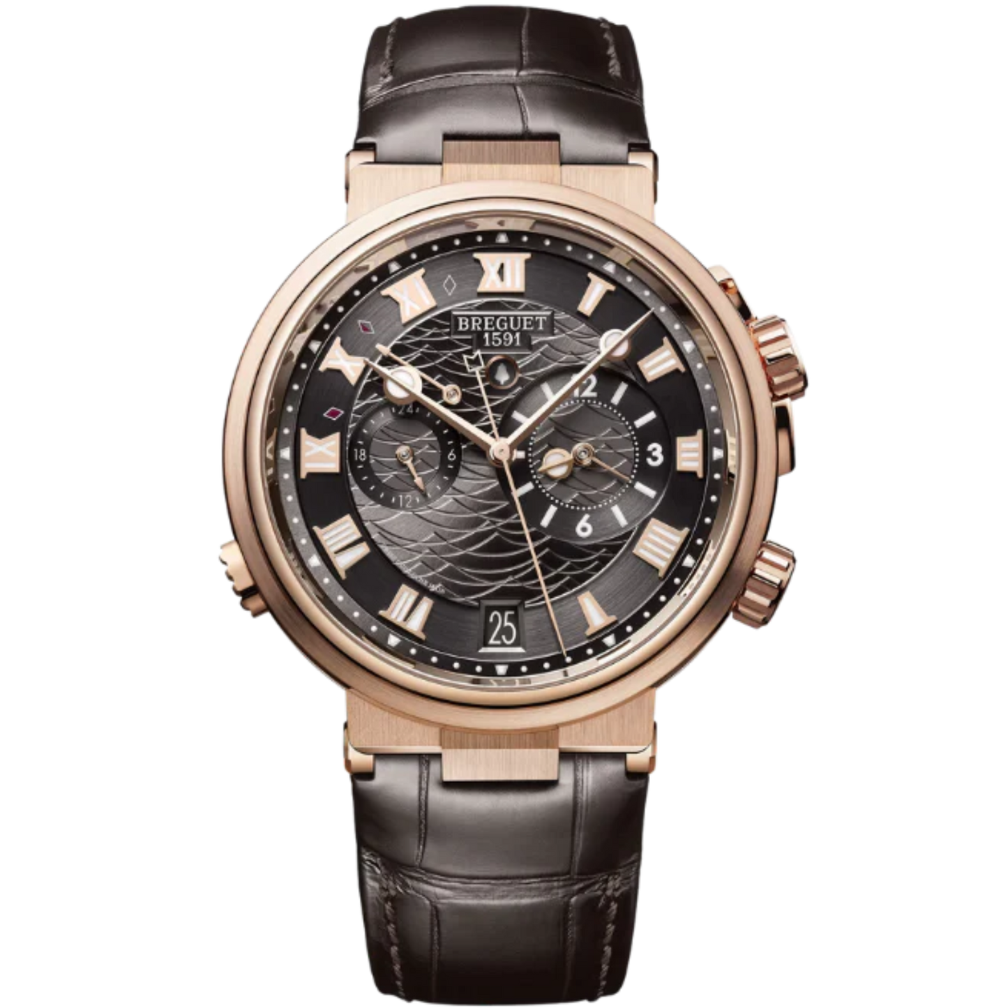 MARINE ALARME MUSICALE 5547 40 MM ROSE GOLD WITH SUNBURST SLATE GREY DIAL