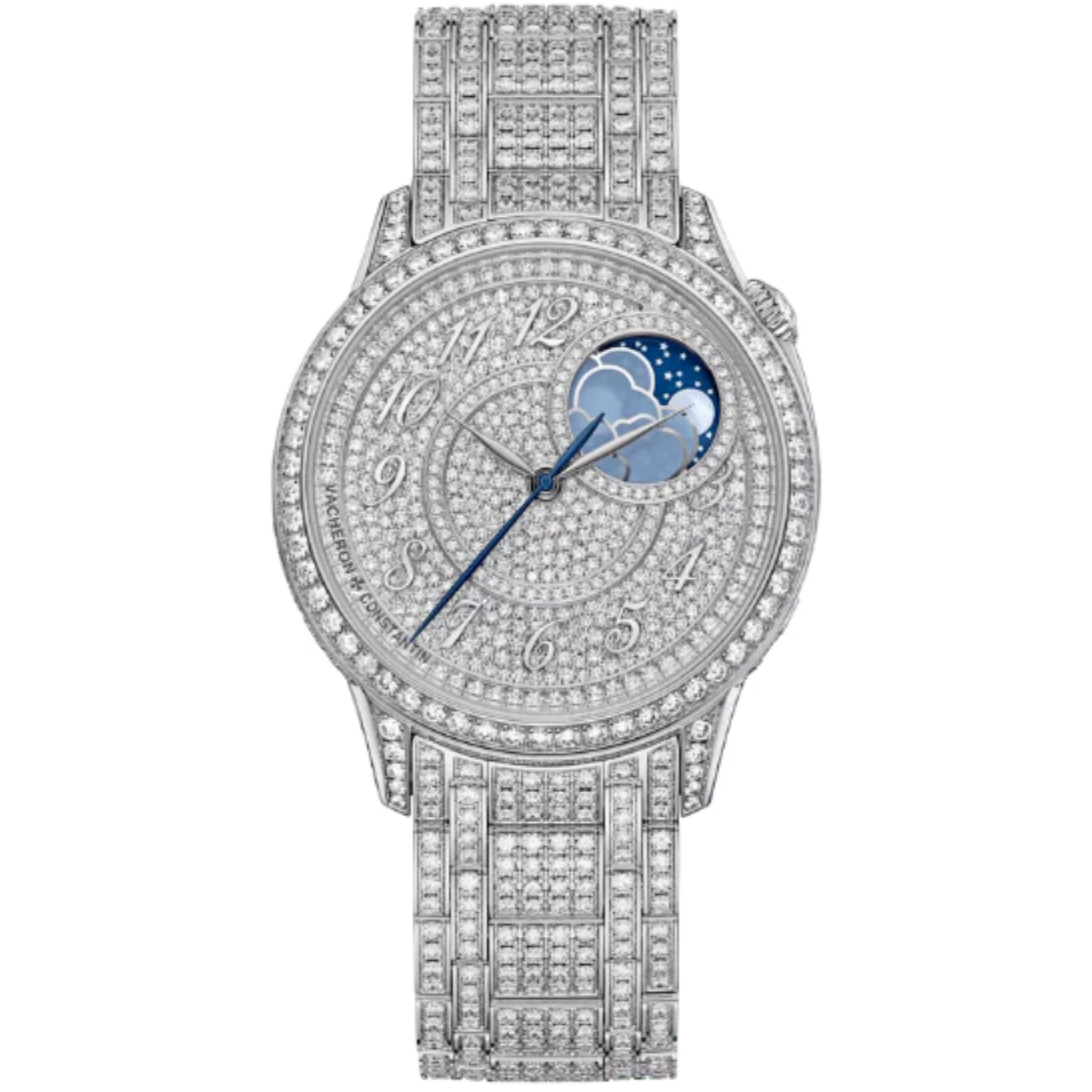 EGERIE MOON PHASE JEWELLERY 37 MM 18K WHITE GOLD WITH WHITE GOLD DIAL