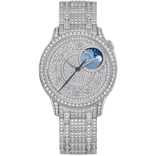 EGERIE MOON PHASE JEWELLERY 37 MM 18K WHITE GOLD WITH WHITE GOLD DIAL