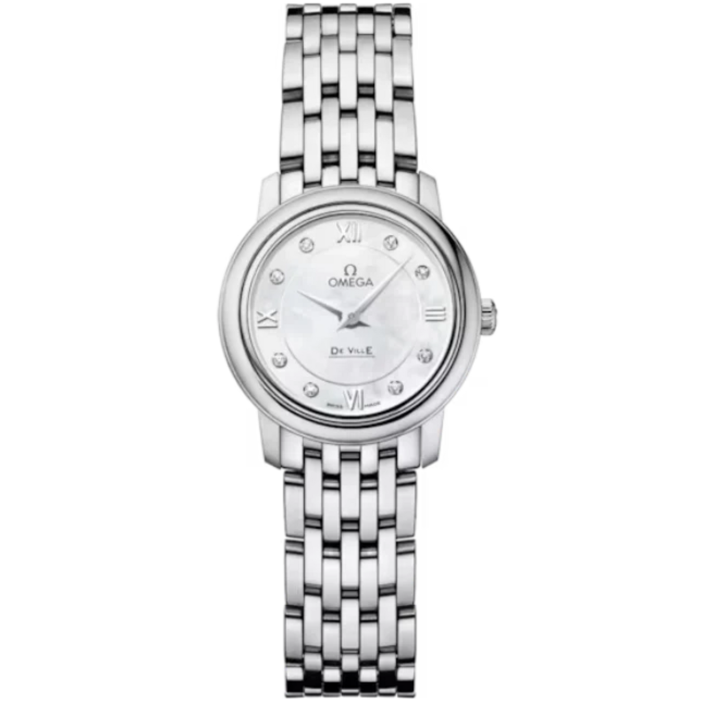 DE VILLE PRESTIGE 24 MM STAINLESS STEEL WITH MOTHER OF PEARL DIAL
