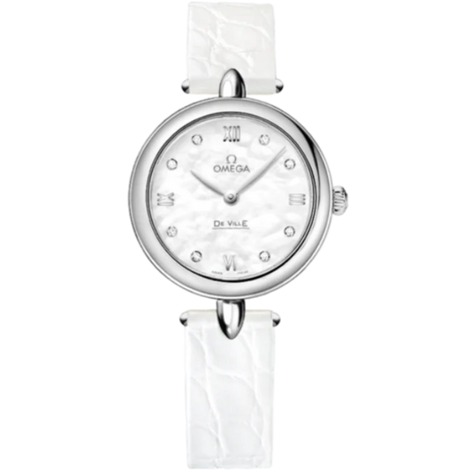 DE VILLE PRESTIGE DEWDROP 27 MM STAINLESS STEEL WITH MOTHER OF PEARL DIAL