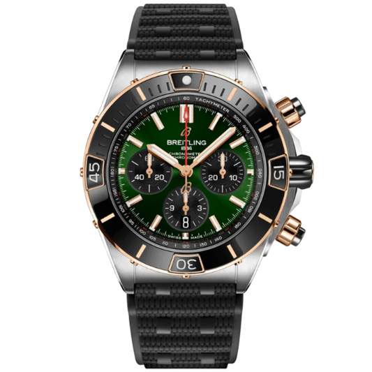 SUPER CHRONOMAT B01 44 MM STAINLESS STEEL & 18K ROSE GOLD WITH GREEN DIAL