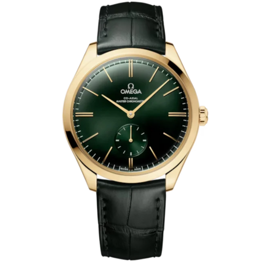 DE VILLE TRÉSOR 40 MM YELLOW GOLD WITH GREEN DIAL