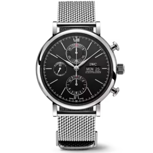 PORTOFINO CHRONOGRAPH 42 MM STAINLESS STEEL WITH BLACK DIAL