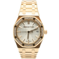 Royal Oak Selfwinding 50th Anniversary 34MM 18-Carat Pink Gold Bracelet Silver-Toned Dial With Grande Tapisserie Pattern 18-Carat Pink Gold Case Bezel Set With Brilliant-Cut Diamonds