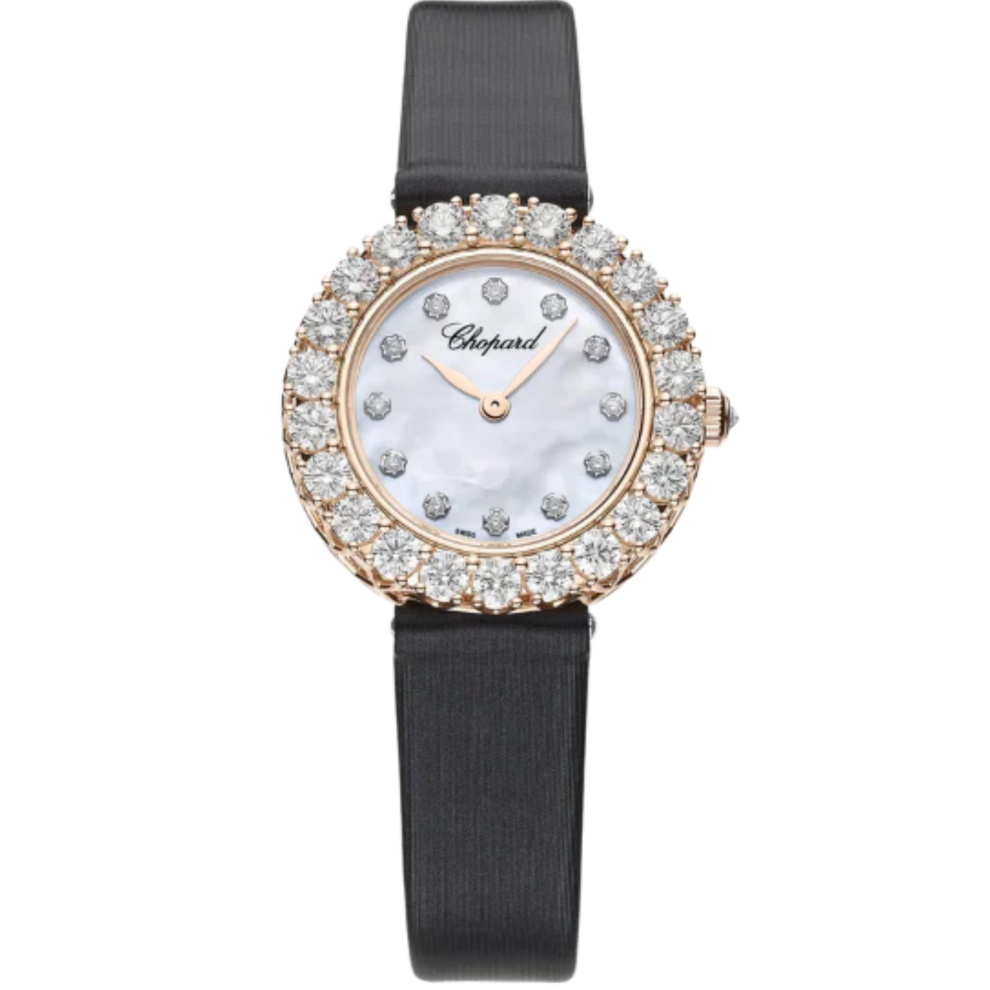 L'HEURE DU DIAMANT 26 MM ETHICAL ROSE GOLD WITH MOTHER OF PEARL DIAL