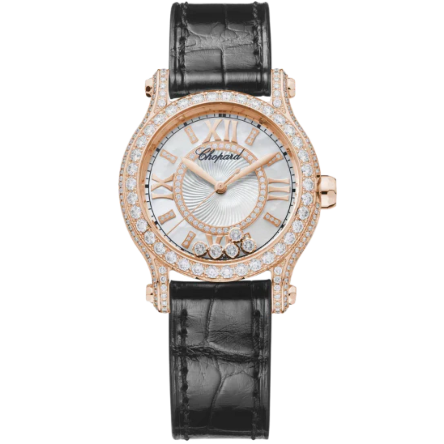 HAPPY SPORT 30 MM ETHICAL ROSE GOLD WITH MOTHER OF PEARL DIAL