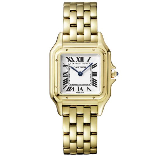 PANTHERE DE CARTIER 37 MM YELLOW GOLD WITH SILVER DIAL