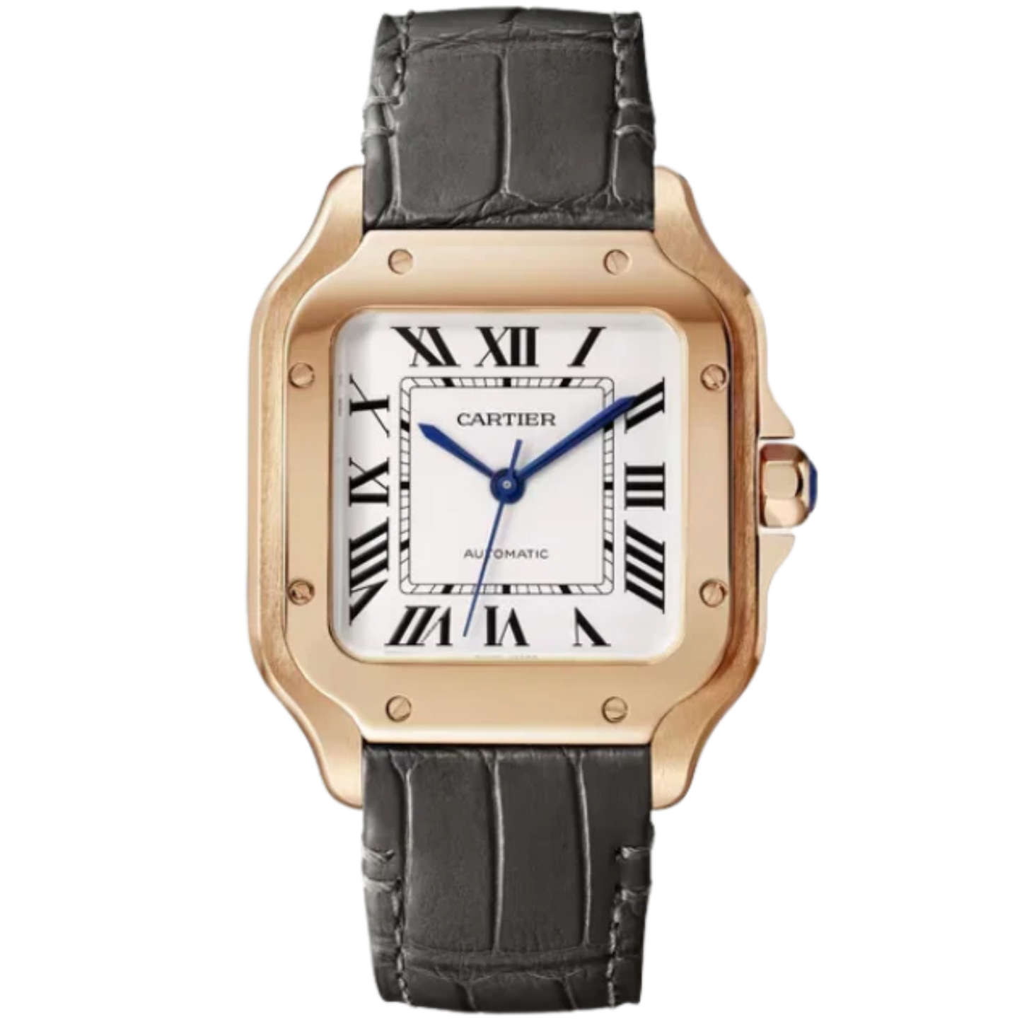 SANTOS 35 MM DE CARTIER SILVER 18K ROSE GOLD