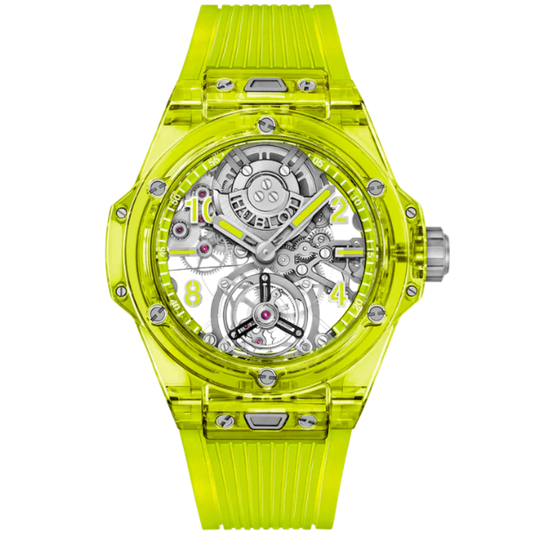Big Bang 44mm TOURBILLON AUTOMATIC YELLOW NEON SAXEM