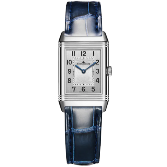 REVERSO CLASSIC DUETTO 34 MM STAINLESS STEEL WITH SILVER GREY AND GUILLOCHE BLACK DIAL
