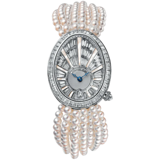 REINE DE NAPLES 8939 38 MM WHITE GOLD WITH SILVER DIAL