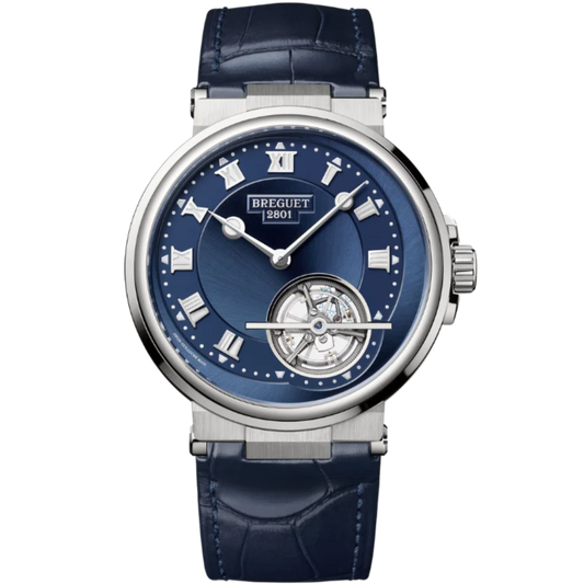 MARINE TOURBILLON 5577 42 MM PLATINUM WITH SUNBURST BLUE DIAL