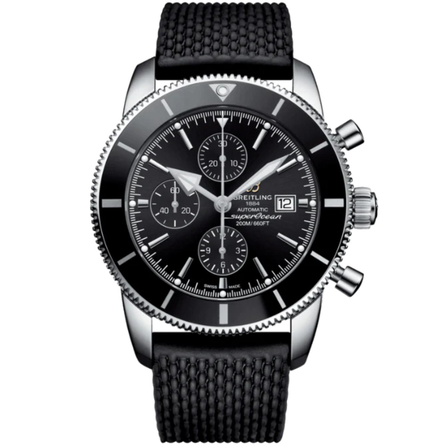 SUPEROCEAN HERITAGE CHRONOGRAPH 46 MM STAINLESS STEEL WITH BLACK DIAL