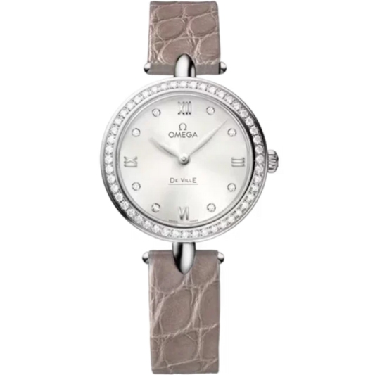 DE VILLE PRESTIGE DEWDROP 27 MM STAINLESS STEEL WITH SILVER DIAL