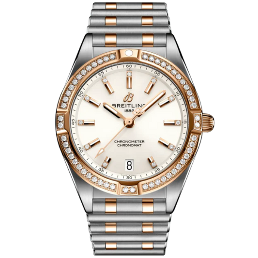 CHRONOMAT 32 MM STAINLESS STEEL & 18K ROSE GOLD WITH WHITE DIAL