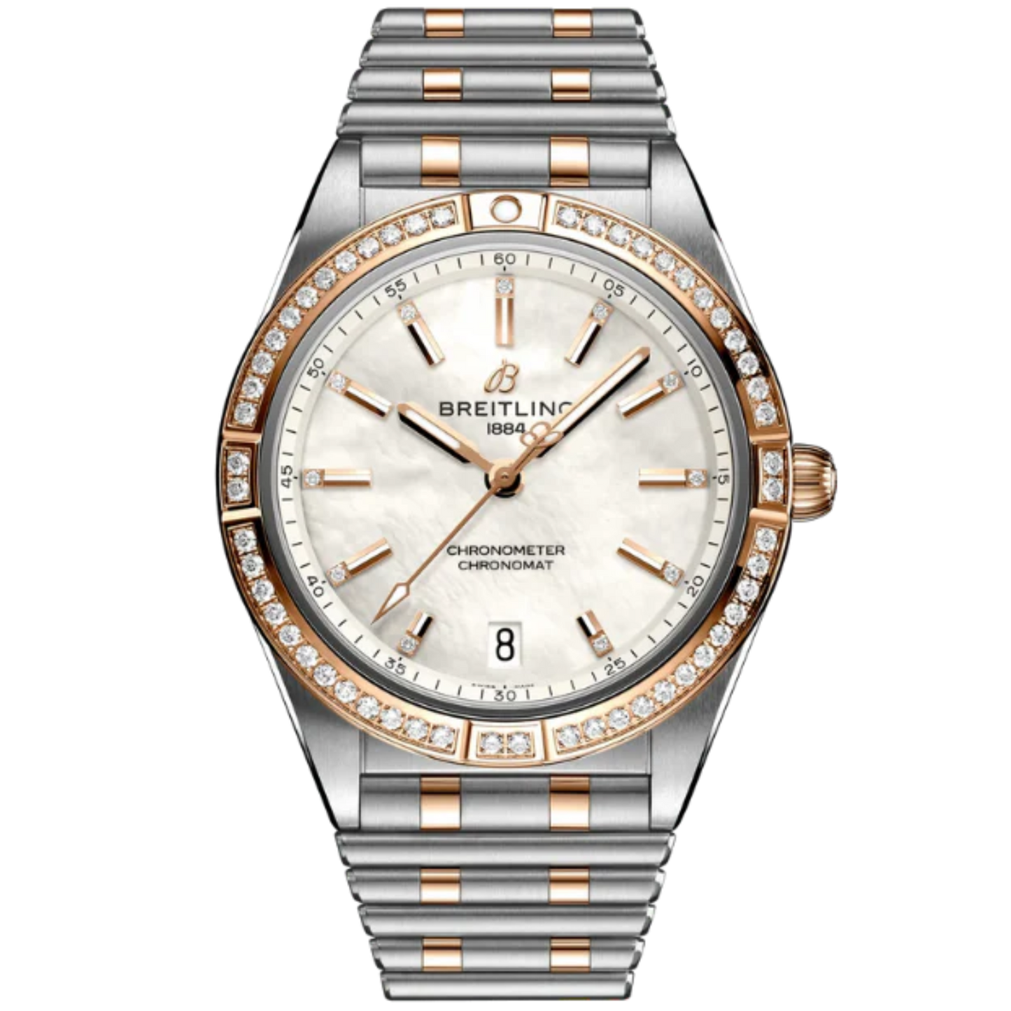 CHRONOMAT AUTOMATIC 36 MM STAINLESS STEEL & 18K ROSE GOLD WITH MOTHER OF PEARL DIAL